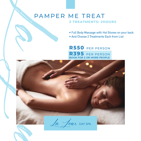 Pamper Me Treat – 3 Treatments: 2 hours